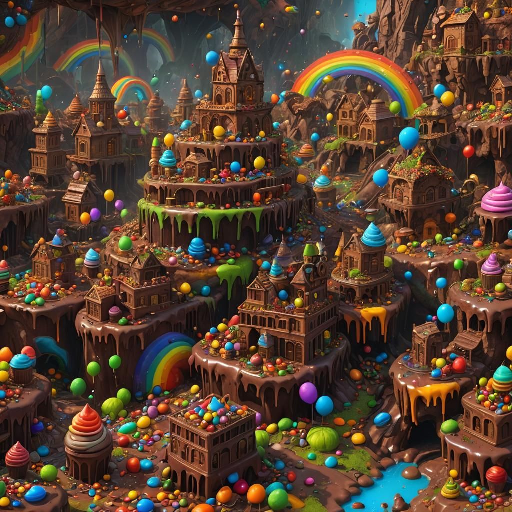 creative child world full of chocolate that is curiousity fu...
