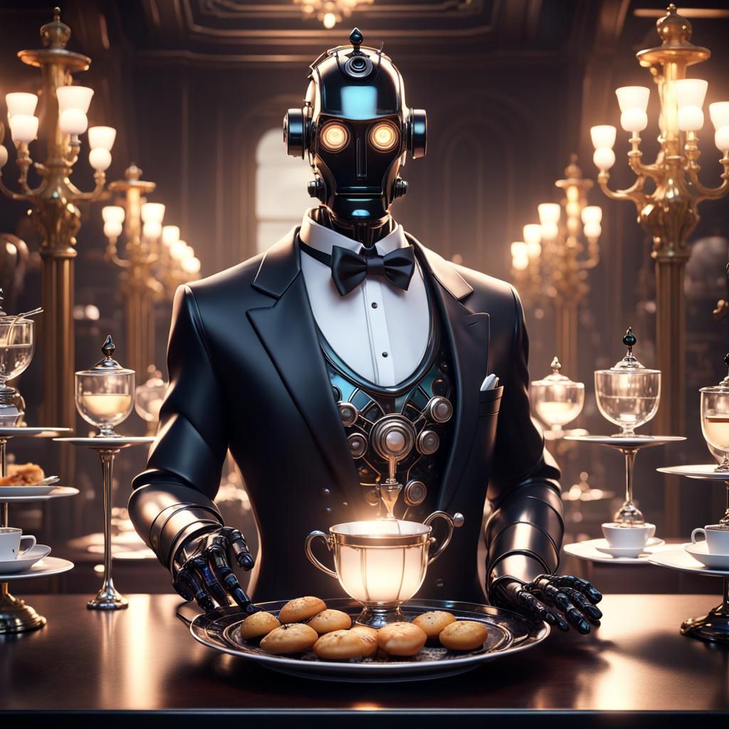 The Robot Butler - AI Generated Artwork - NightCafe Creator