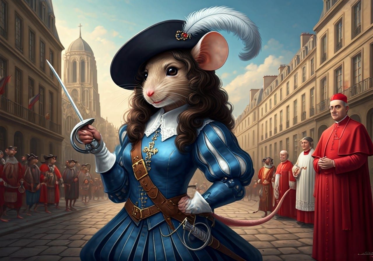 Mouseketeer Mademouselle du Poignard of Fantasy Animal Characters  by @Gary Murakami
