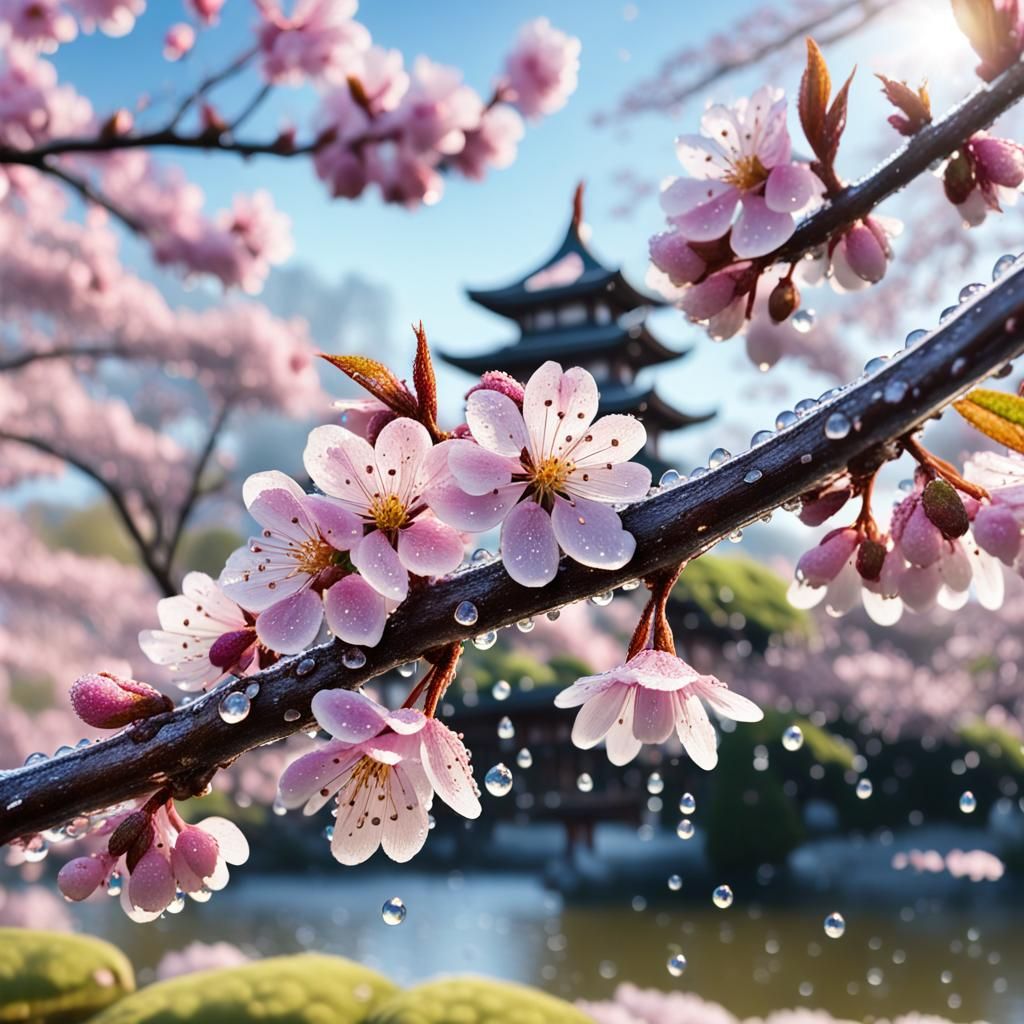 Glistening pink flowers  by @Sky_Pipitz