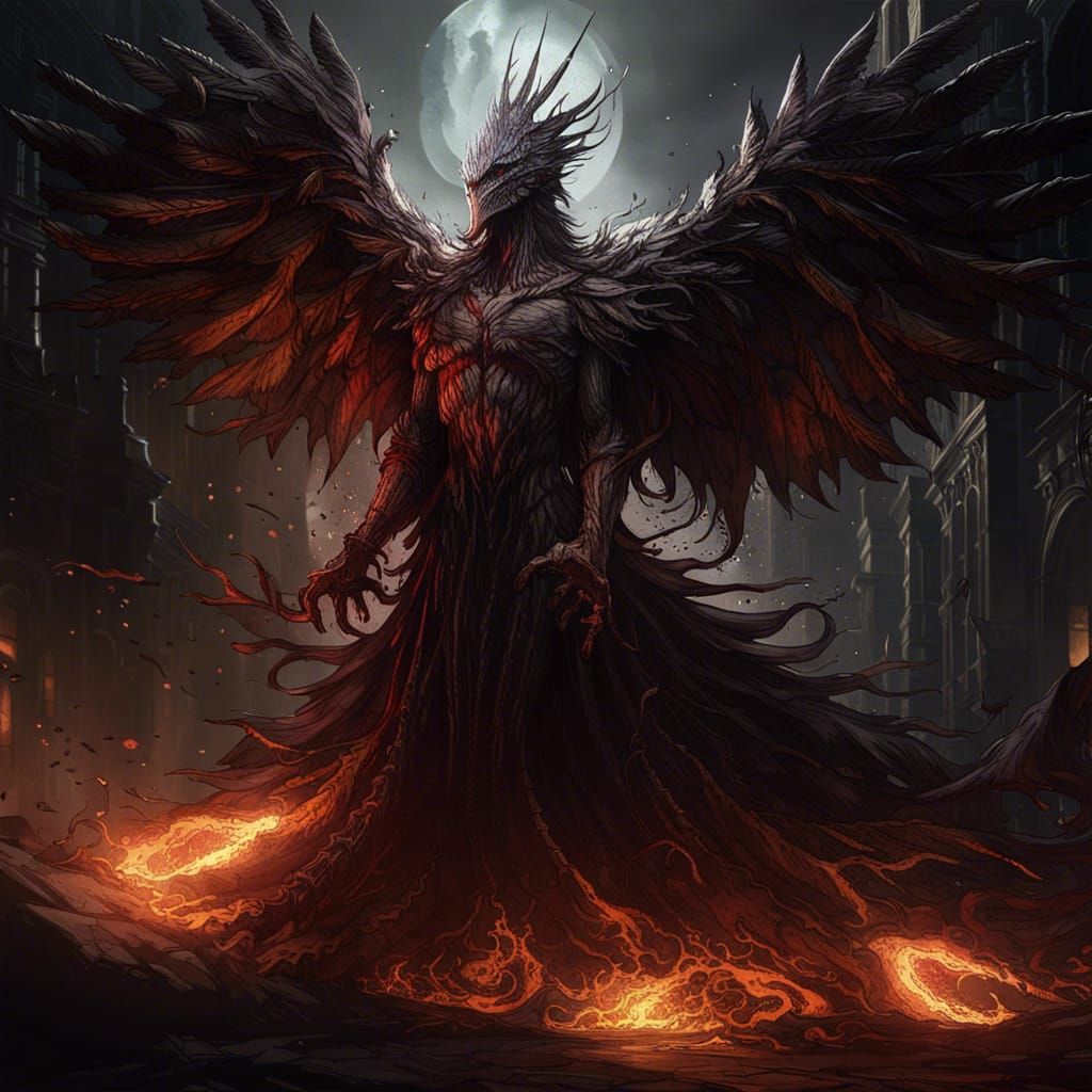 Corrupted phoenix priest - AI Generated Artwork - NightCafe Creator