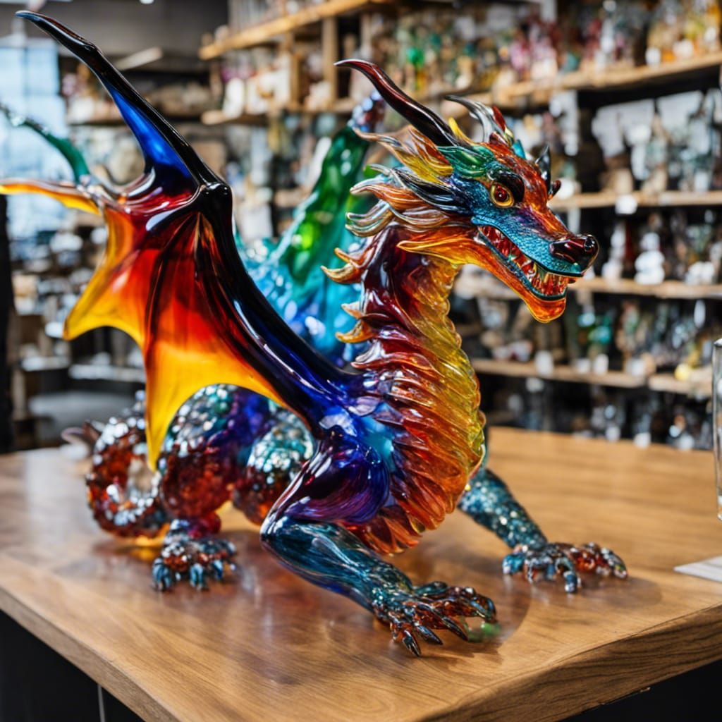 blown glass dragon  by @KANNA-CHAN