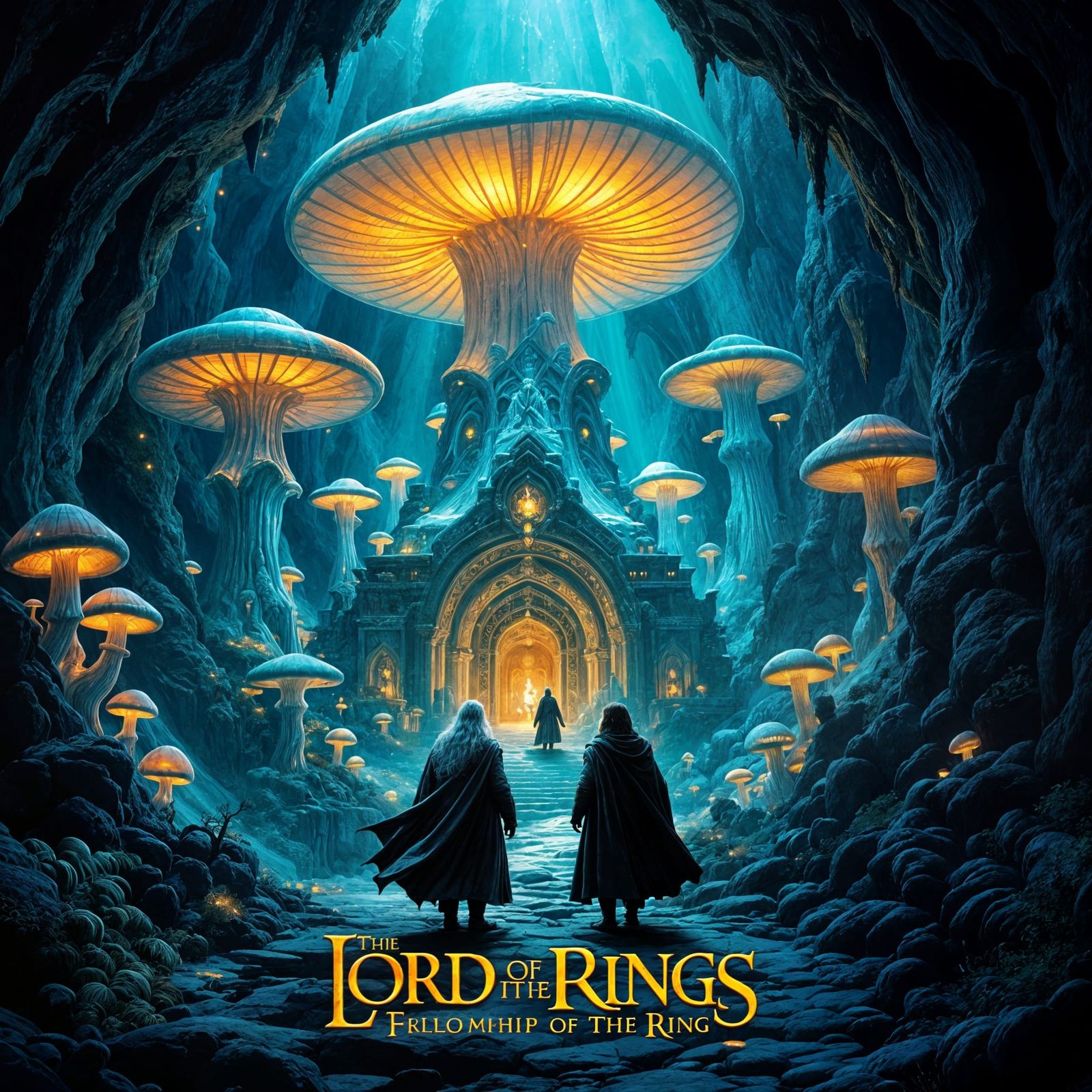 Reimagined movie poster for 'Lord of the Rings: The Fellowship of the Ring': Frodo and Gandalf are depicted ...  by @Itzla