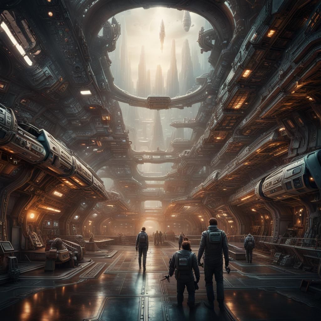 Life on a Spaceship  by @Gouty