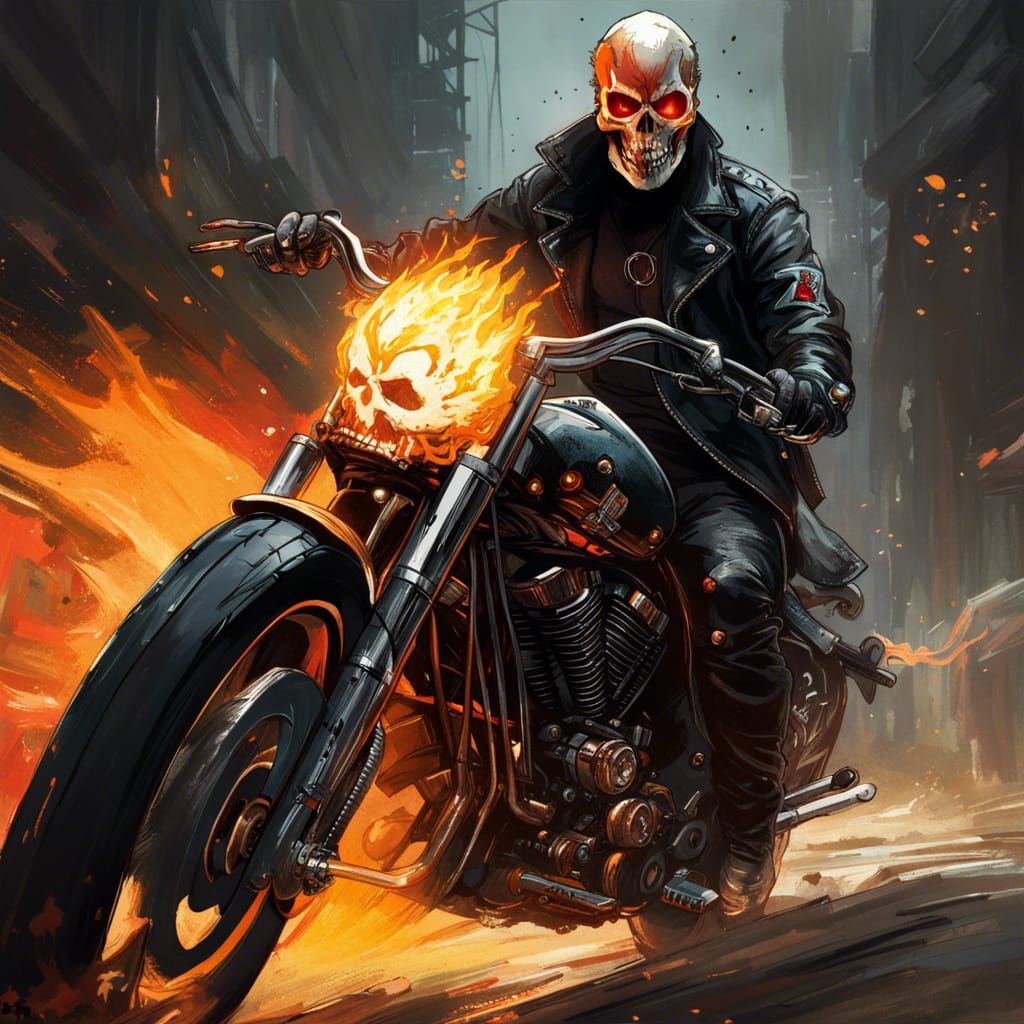 Ghost Rider - AI Generated Artwork - NightCafe Creator