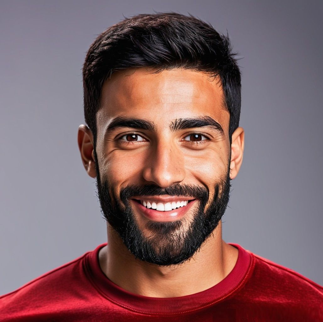 Yāsir · a  handsome bearded young man