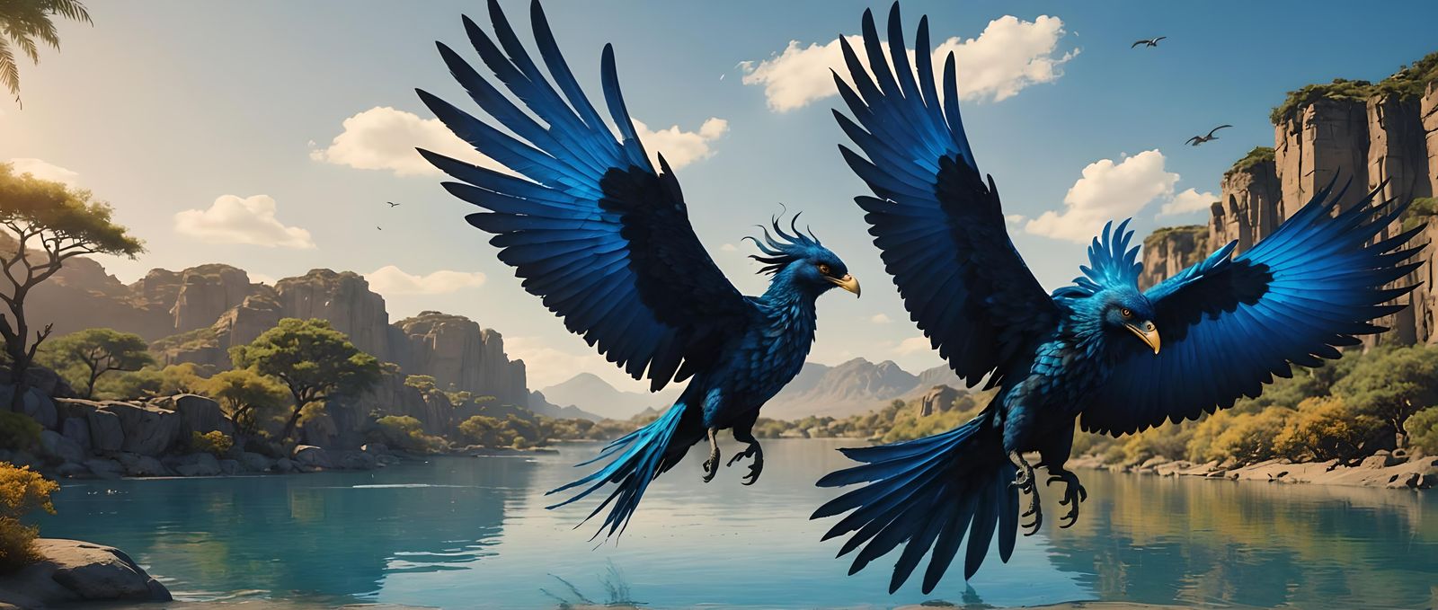 Two phoenix's in flight