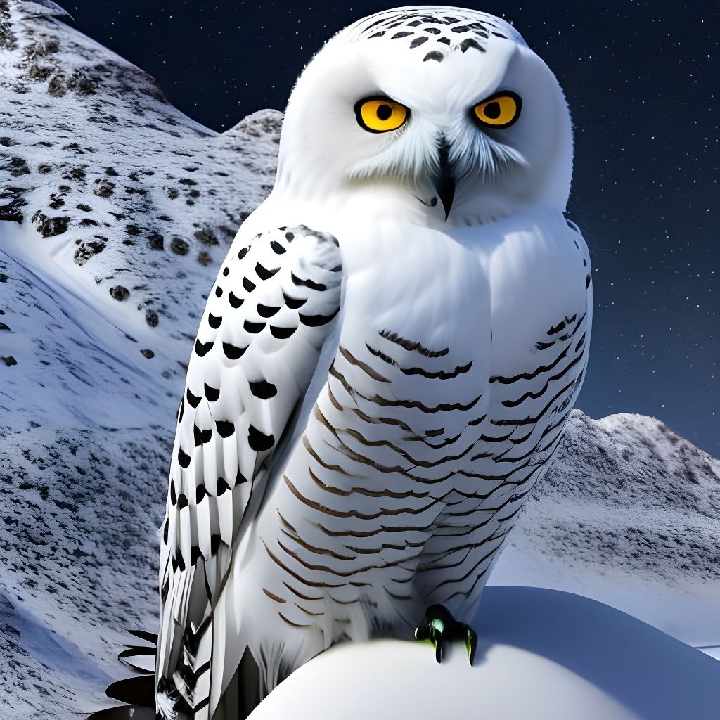 snowy owl  by @Chirminth