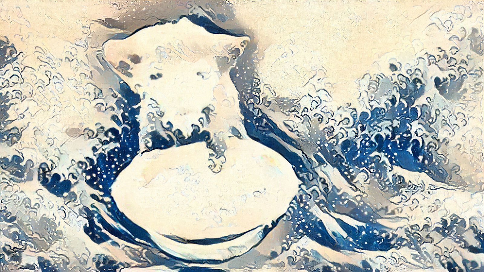 Milk Cat Of Great Wave