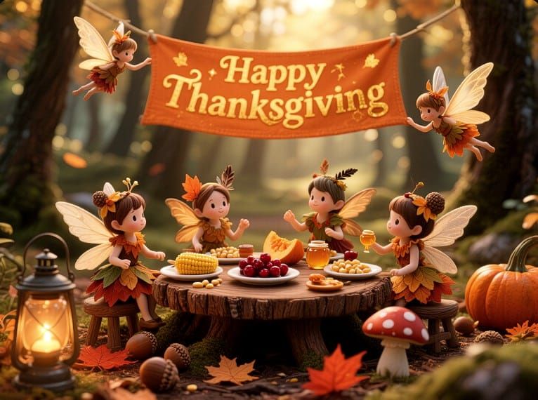 11/8/2025-Thanksgiving Fairies Challenge Art By Archangel Ta...