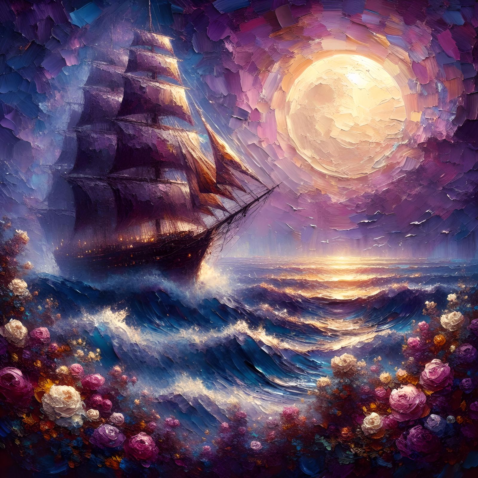 sailing through the night