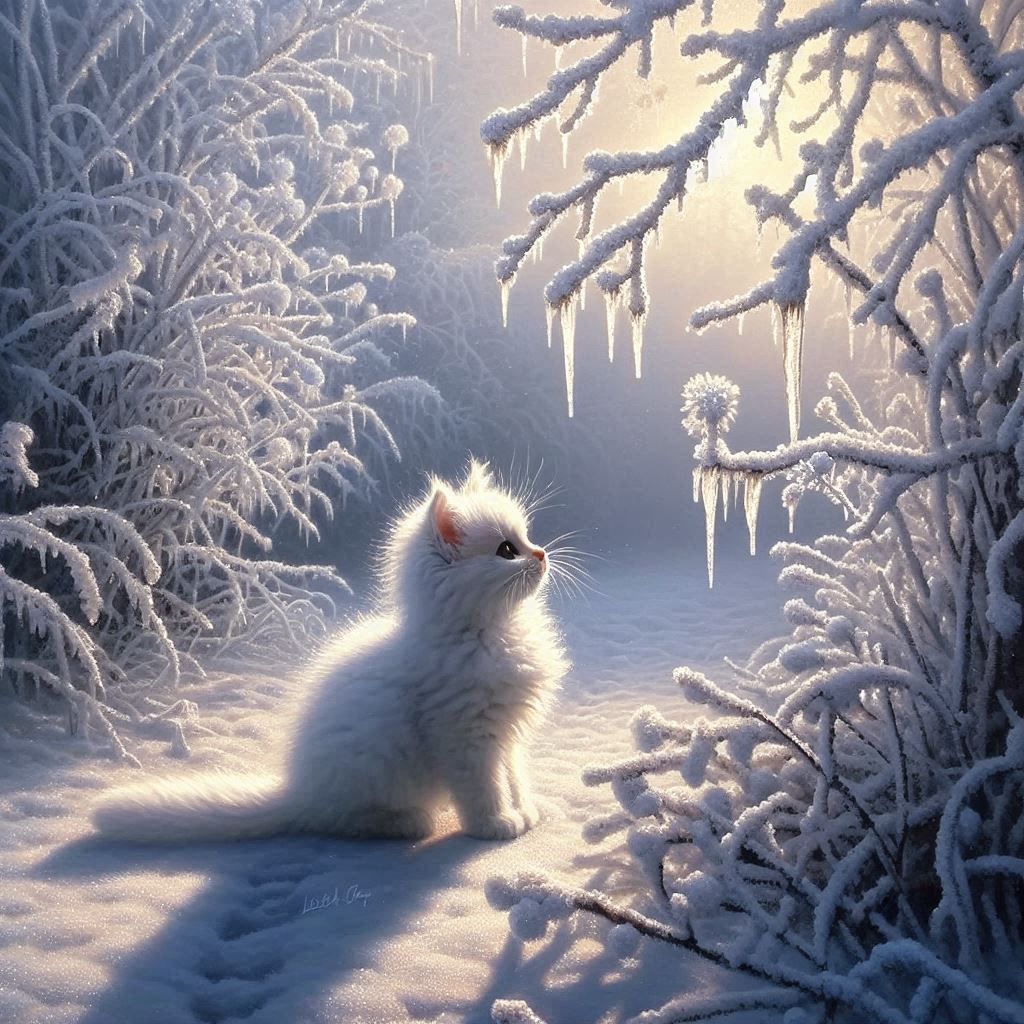 Kitten in Winter