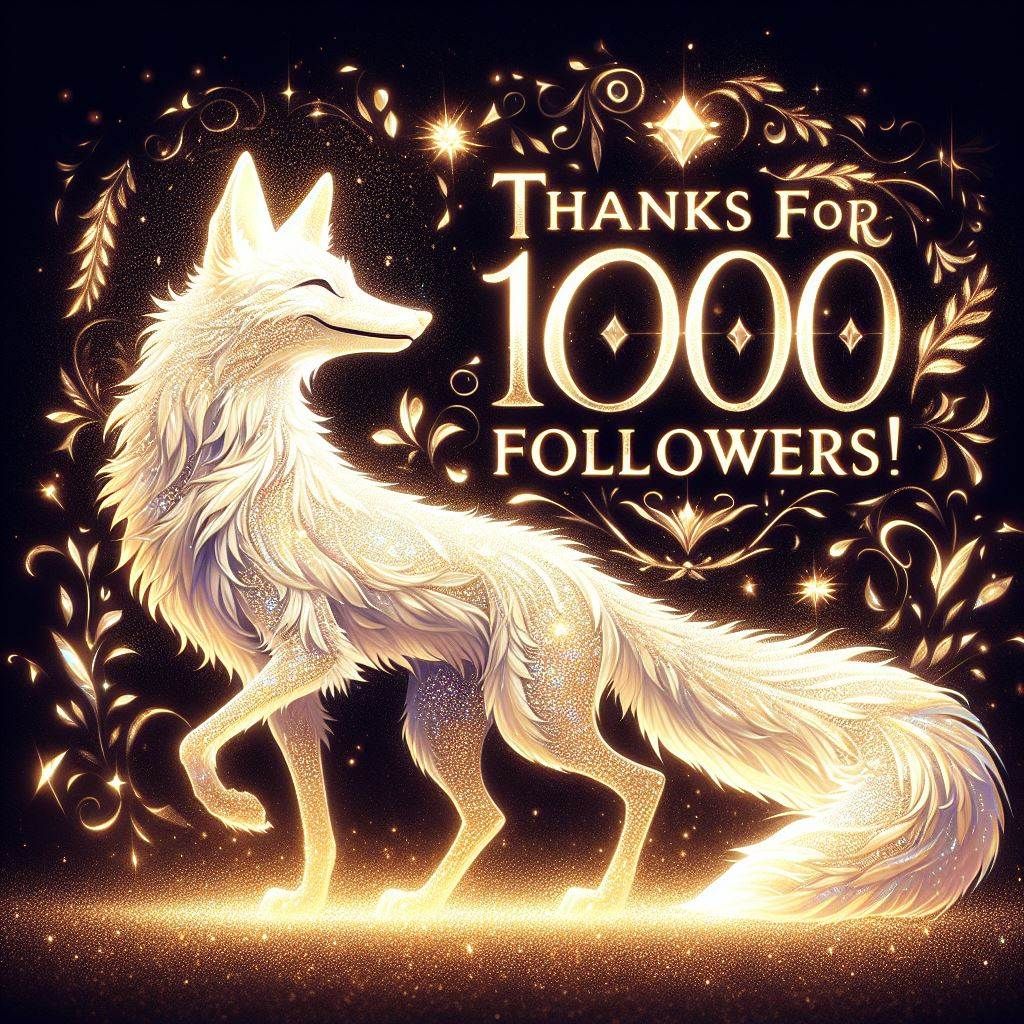 Thank you all for getting me to 1000 followers!