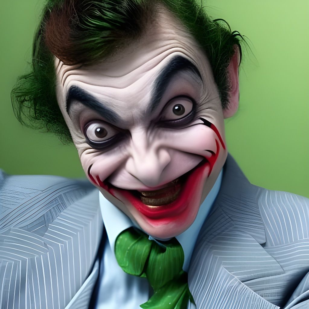 Mr. Bean as The Joker - AI Generated Artwork - NightCafe Creator