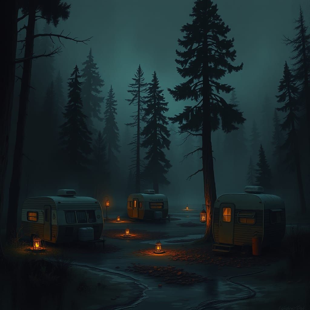 Campground with campers