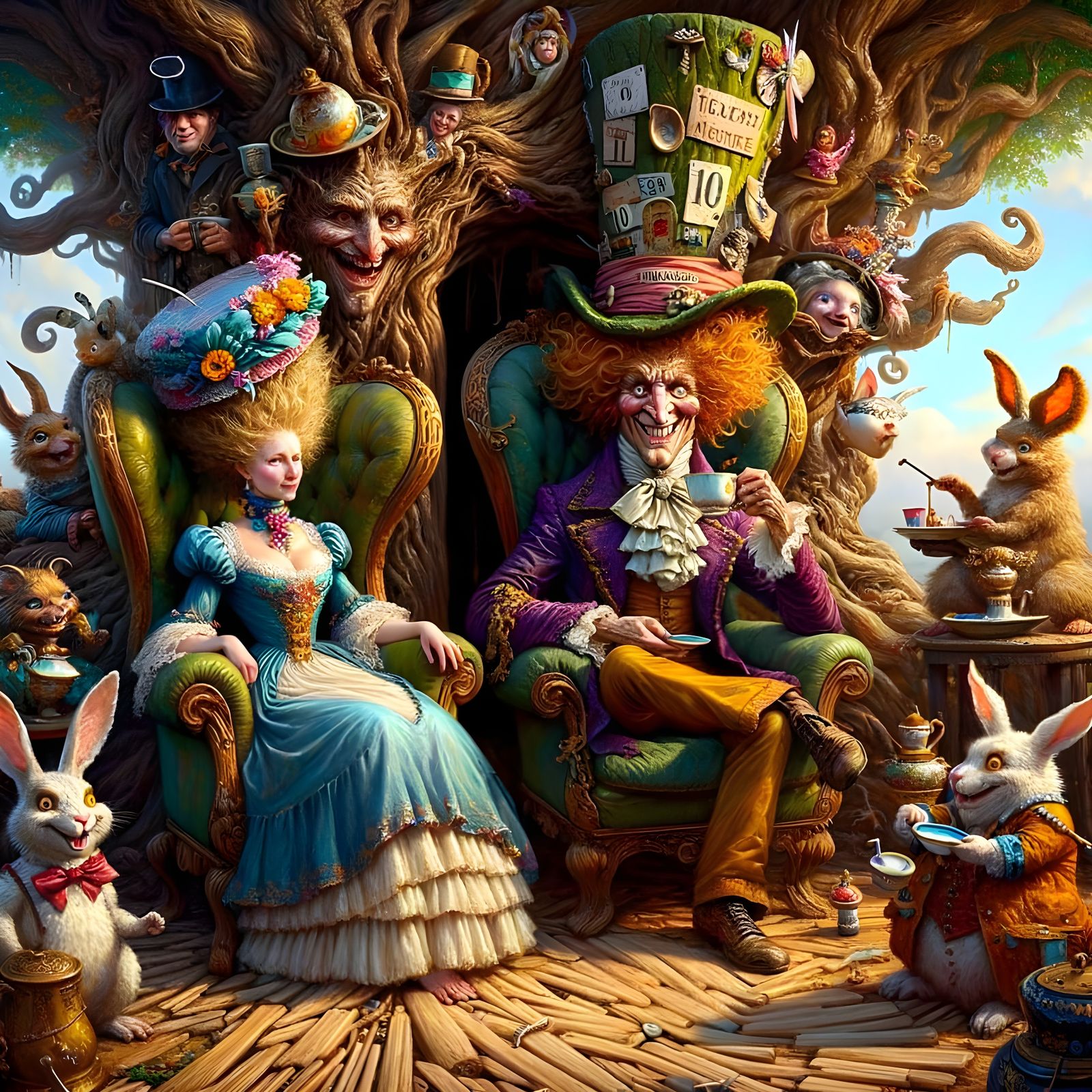 Alice in Wonderland - A Surreal Mad Tea-Party   by @Gary Murakami