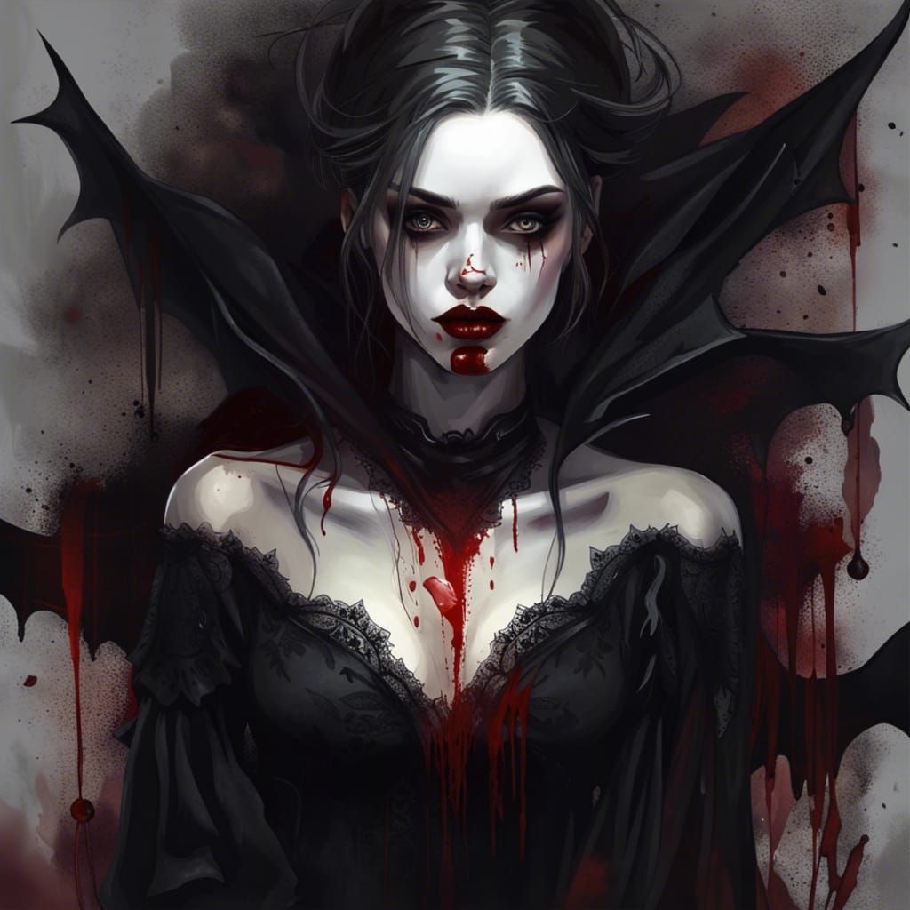 Vampire portrait - AI Generated Artwork - NightCafe Creator