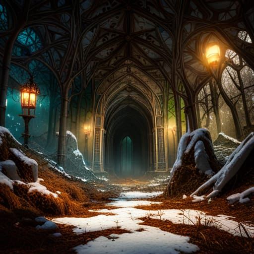 Scary Forest Crypt - AI Generated Artwork - NightCafe Creator
