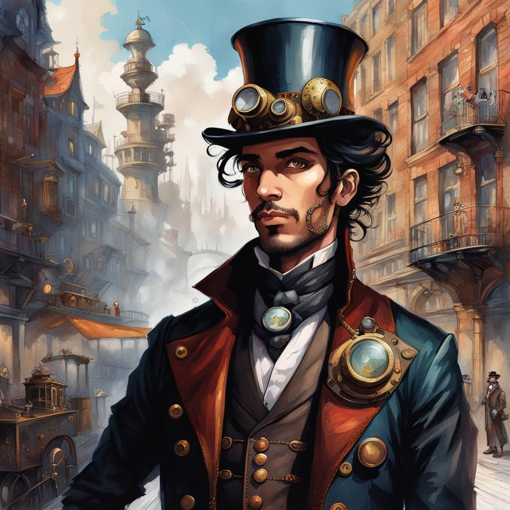 Steampunk Prince in a Steampunk Kingdom - AI Generated Artwork ...