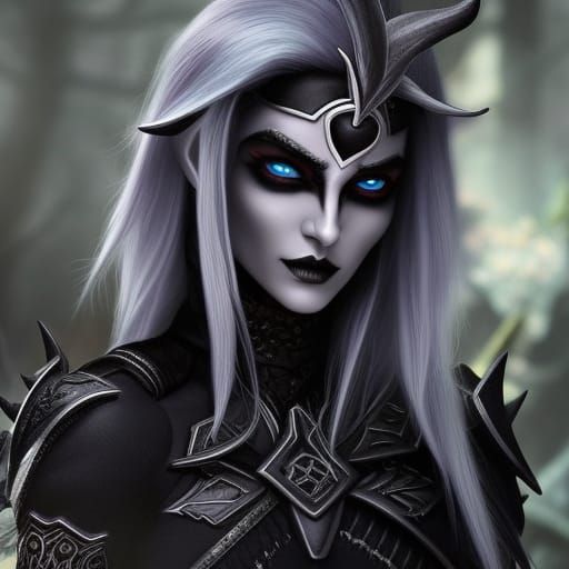 Drow sorceress - AI Generated Artwork - NightCafe Creator