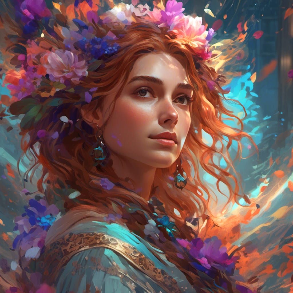 <lora:NC Hyperreal:1.0> listening pretty Friend young woman ...