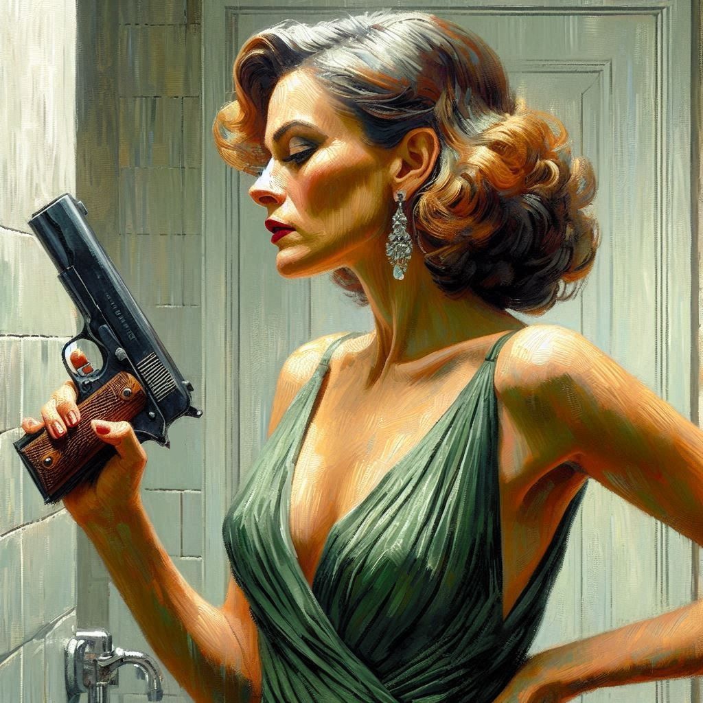 What kind of bird keeps a pistol in the lieu?