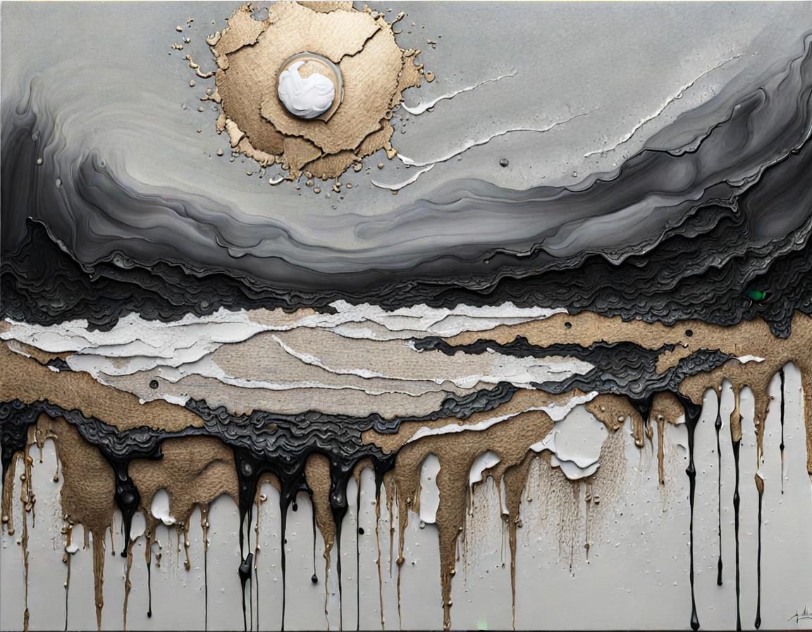 Impasto landscape