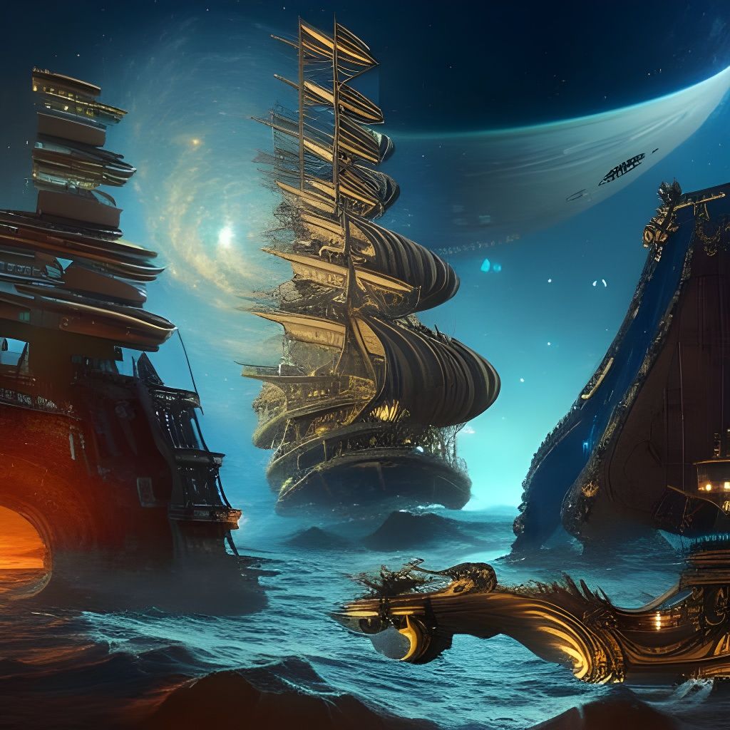 Galactic Pirate Ships  by @Pazzini