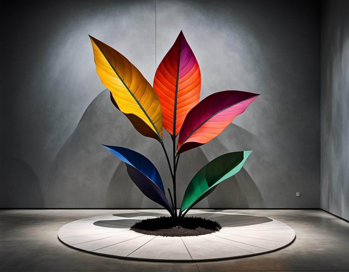 minimalist landscape, vivid arc petal shapes, dramatic lighting, Frank Stella, Anselm Kiefer   by @g r r c