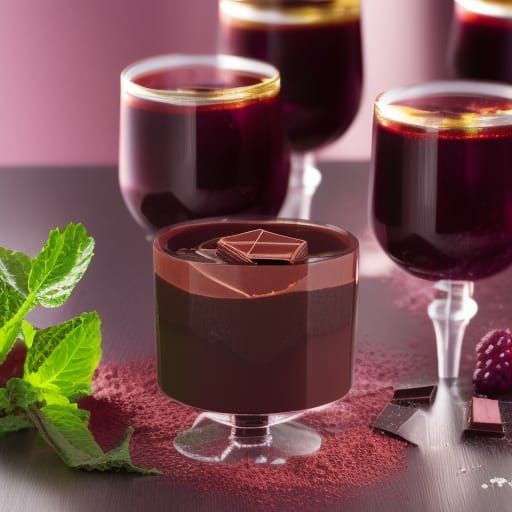 cassis liqueur and chocolate founde
