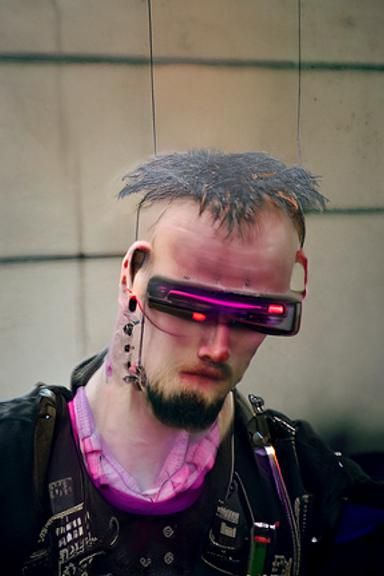 cyberpunk this dude in the photo