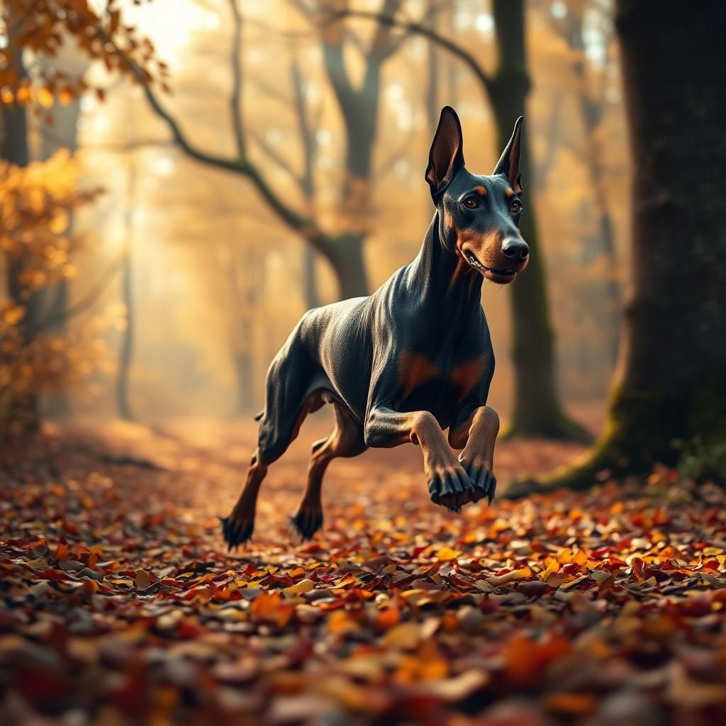 Doberman's autumn run