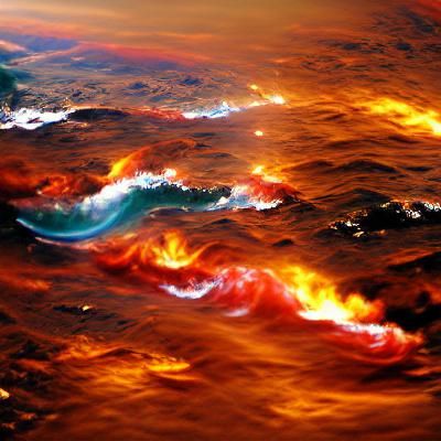 sea on fire