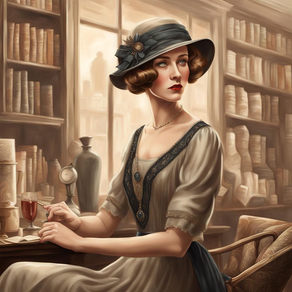 A scene for a historical fiction book cover set in the 1920s...