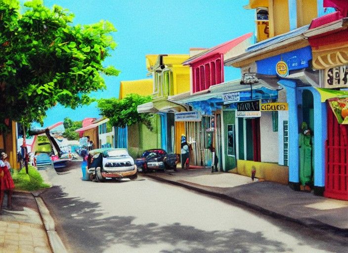 Barbados Street Scene Magazine Photo Photorealistic Joy AI   DmWnUJfmmK1LrnH2NSMR  1  71P78 