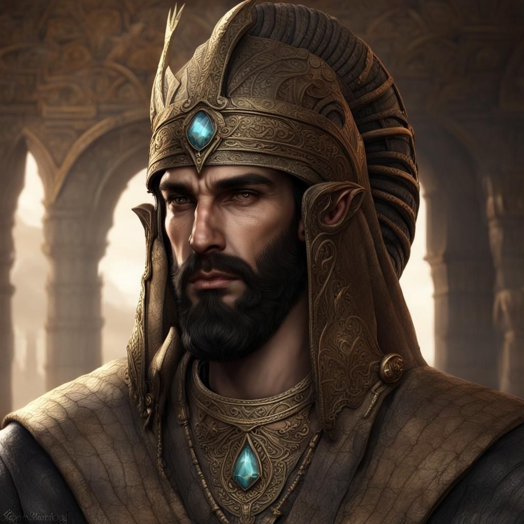 Dwemer male, chief vizier - AI Generated Artwork - NightCafe Creator