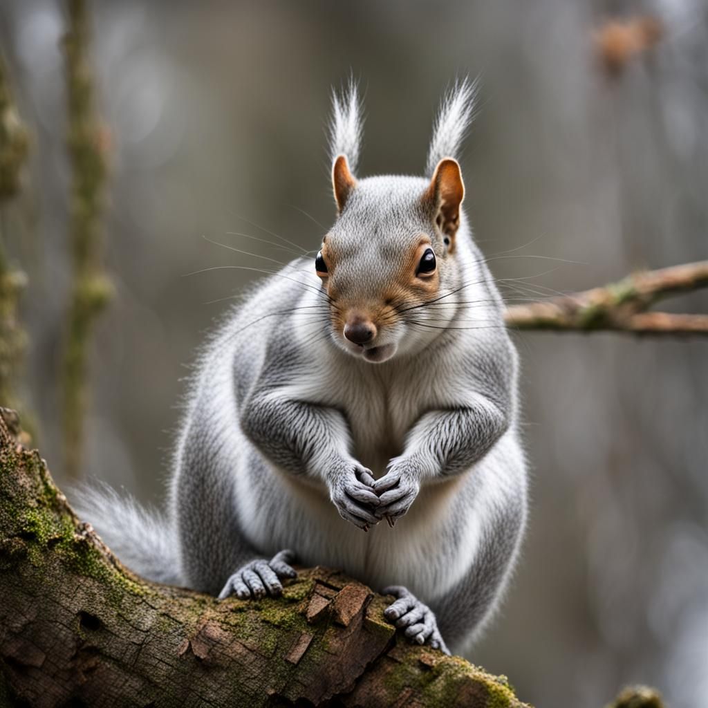 grey old squirrel