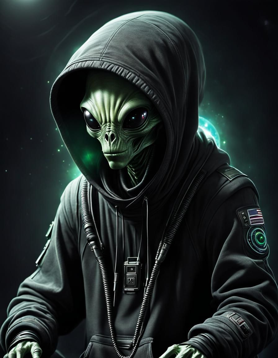 Alien Hacker Who Works for NASA - AI Generated Artwork - NightCafe Creator