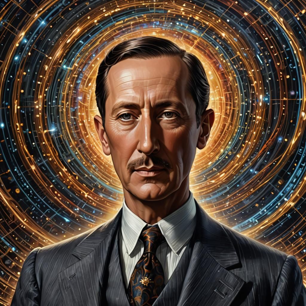 "Guglielmo Marconi & Radio Waves" AI Generated Artwork NightCafe