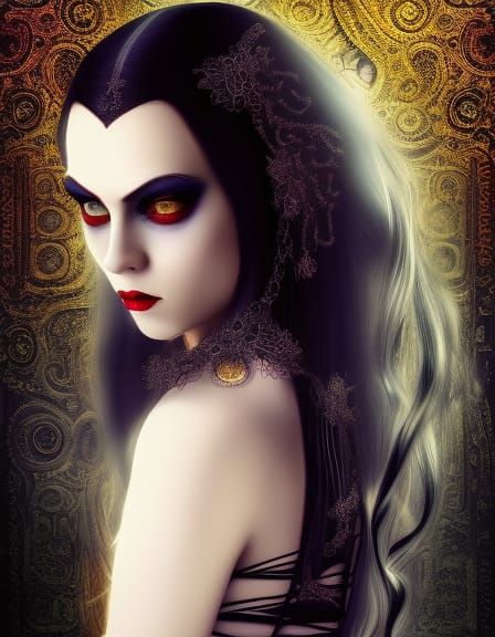 Beautiful Vampire Woman 48-3 - Ai Generated Artwork - Nightcafe Creator