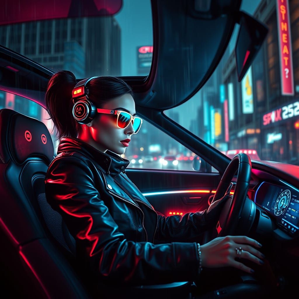 Cyberpunk Car Ride  by @SafePit