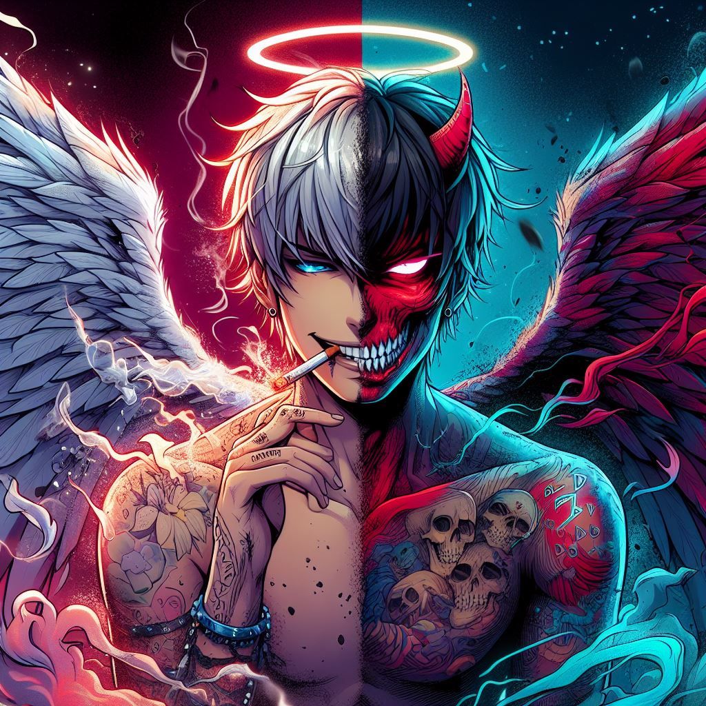 Angel/Devil - AI Generated Artwork - NightCafe Creator