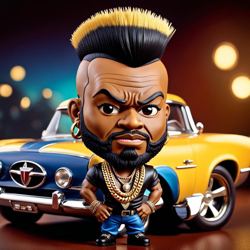 Bobblehead Mr. T of the A-Team  by @Unreal Creations