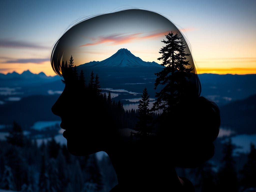 Silhouette art. A silhouette of a beautiful woman's head.  by @Der Gute