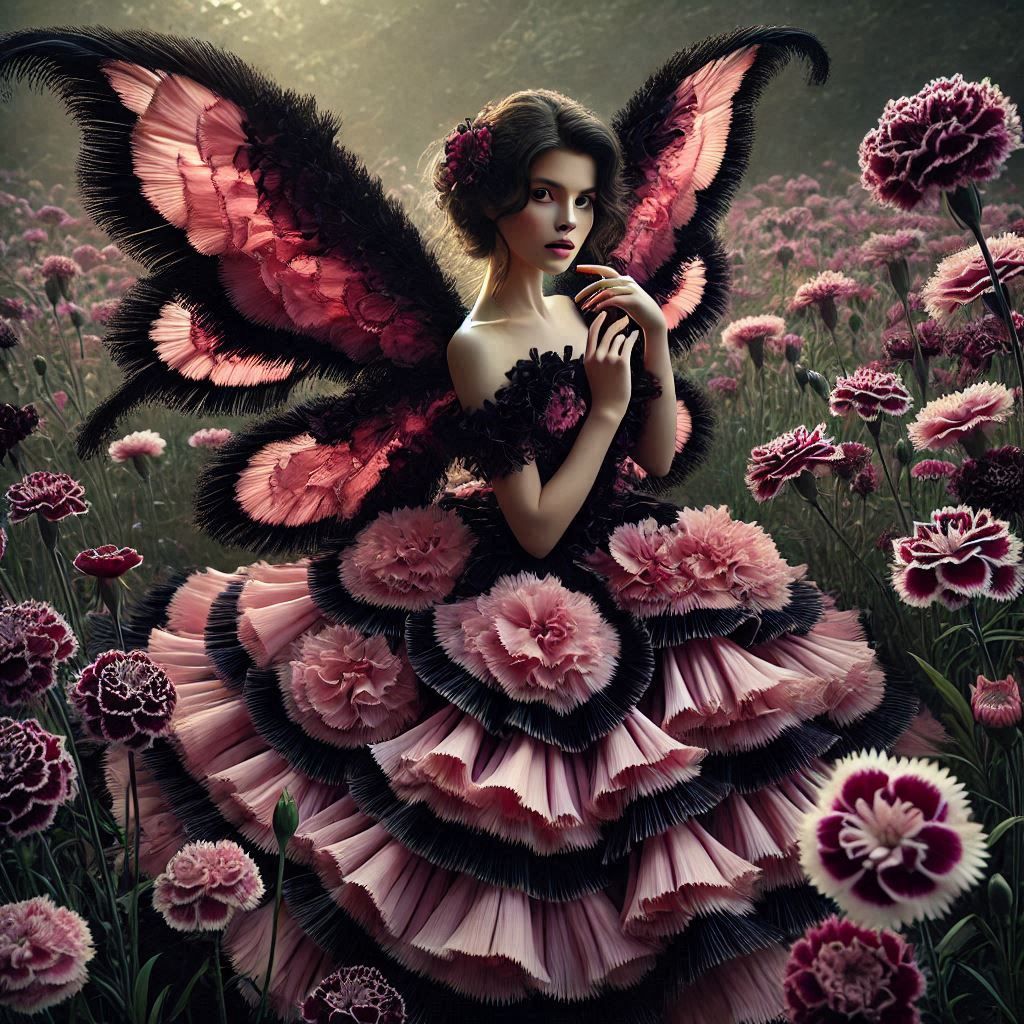 Black & Pink Dianthus Fairy