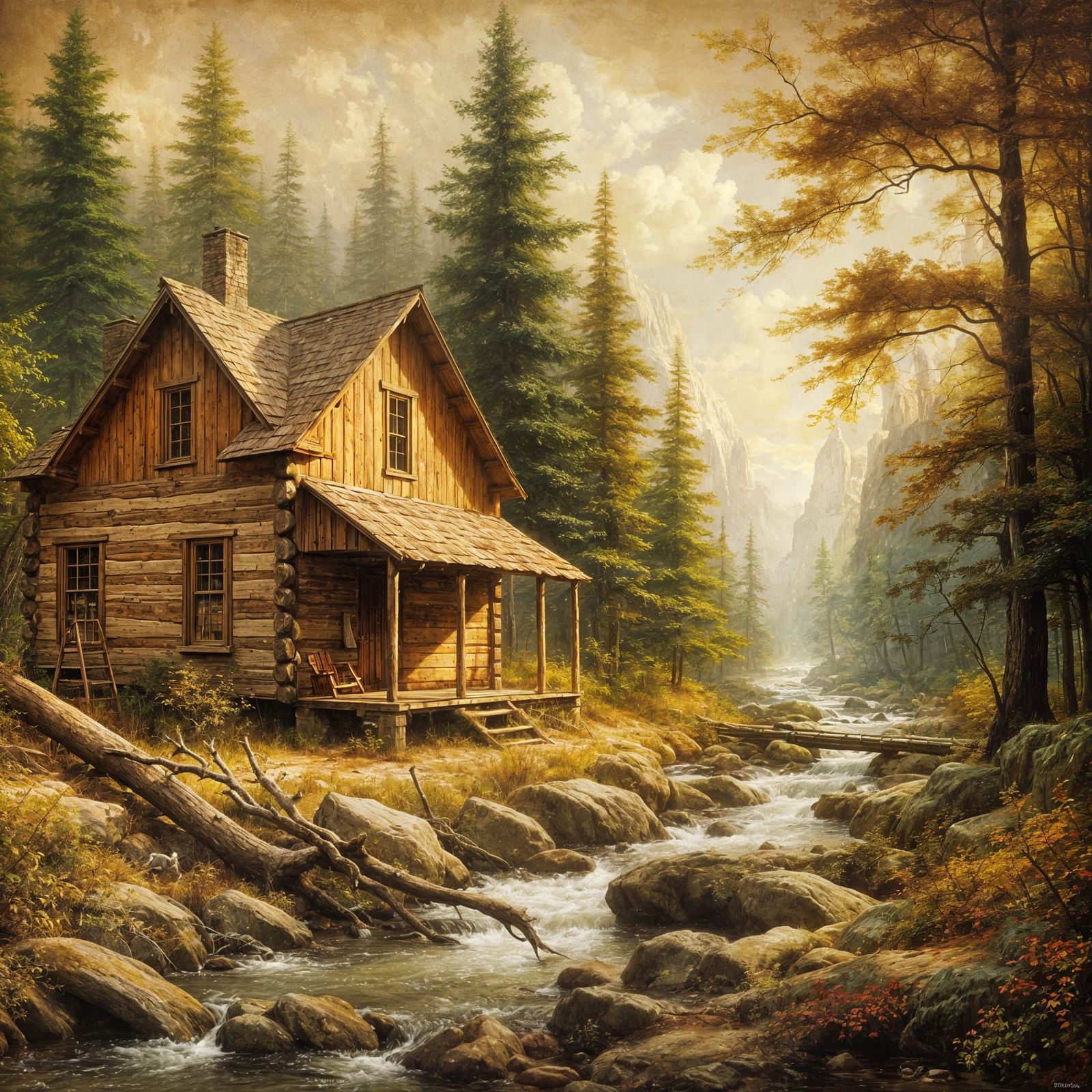 Isolated Cabin in the woods