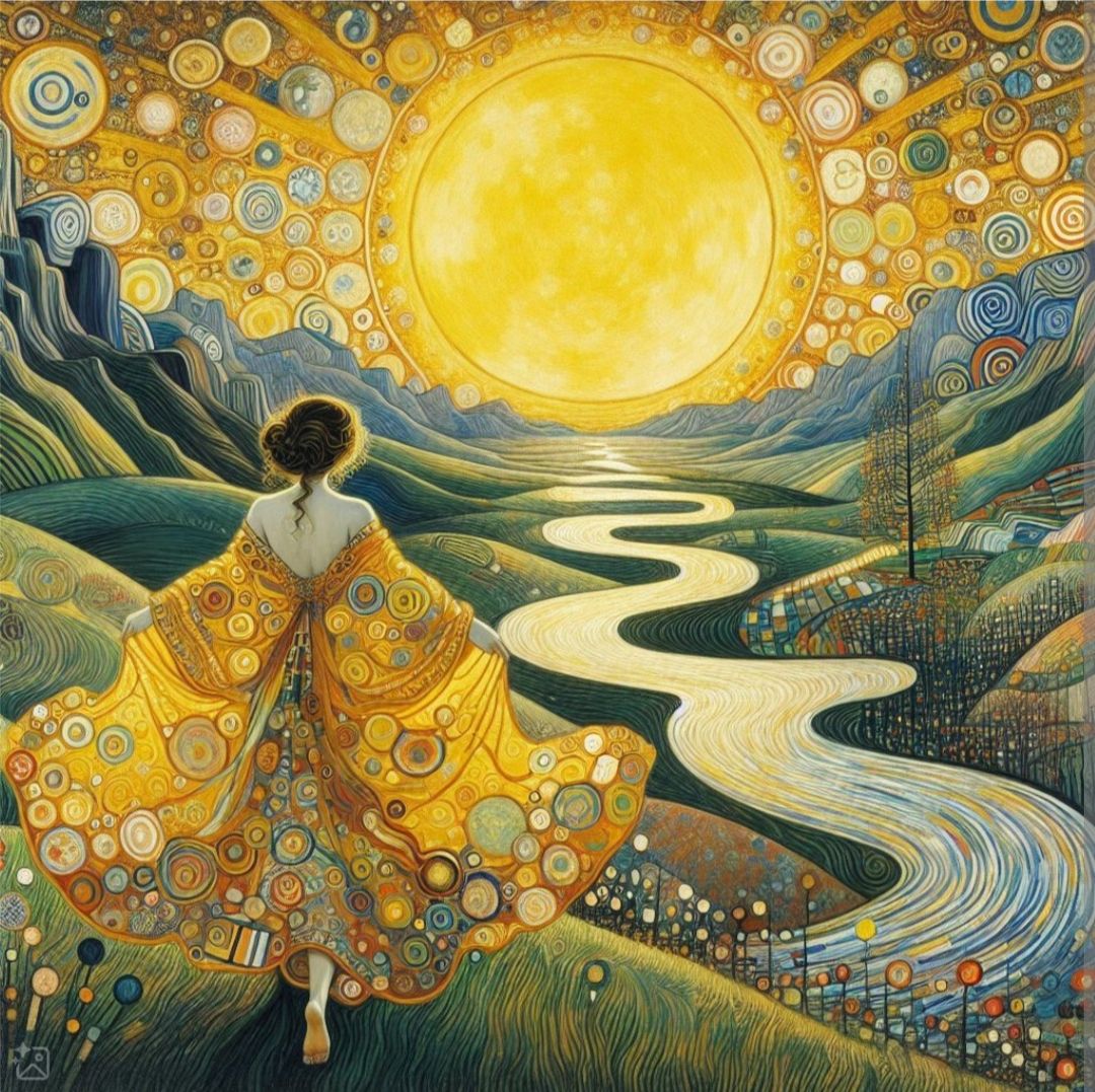 Meandering path of evolution which leads us to the Light.