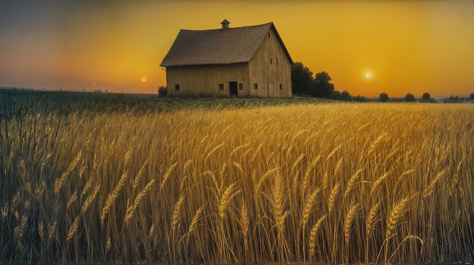 Yellow Pastoral Scene