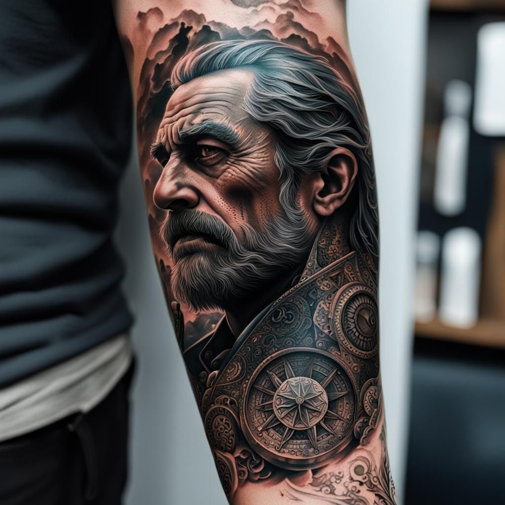 A tattoo  by @AInunnaki