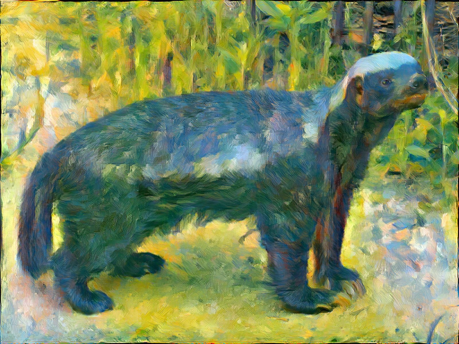 Honey Badger In The Garden AI Generated Artwork NightCafe Creator honey-badger-in-the-garden-ai-generated-artwork-nightcafe-creator